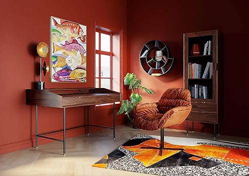 Kare Design Étagère Murale Snail, Gris Argenté, Rond, Acier, 10 Compartiments, pour Livres ou CDs, Decoration Murale pour Salon, Chambre, Couloir, Bureau, 74x82x13 cm (H/L/P) - Nail Gallerys