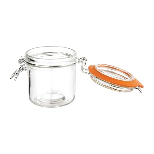 Vogue Bocal à conserve 285 ml (lot de 6), verre transparent, hermétiques, pots de confiture, stockage des aliments, joints en caoutchouc remplaçables, passent au lave-vaisselle, GH329 - Nail Gallerys