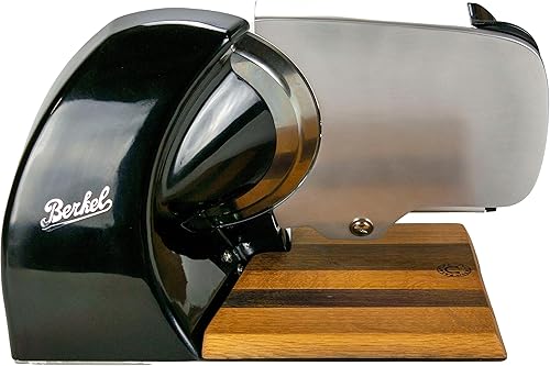 Berkel Trancheuse Home Line 250 en rouge – Machine à découper de qualité supérieure avec planche d'insertion en bois de fût faite à la main + pince à découper supplémentaire d'origine de Berkel - Nail Gallerys