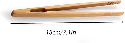 HGNUT 2 PCS Pain En Bambou Naturel Et Pinces De Cuisson - Pinces En Bois Résistantes À La Chaleur Utilisées Pour Cuire Du Pain, Griller, Cuisiner Et Servir Des Plats - Nail Gallerys