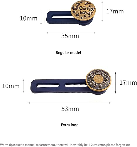 Dinghaole Rallonge bouton pantalon, 8 pièces de boutons de rallonge ajustables en métal pour jeans, pantalons de maternité, jupes - pour hommes et femmes - Nail Gallerys