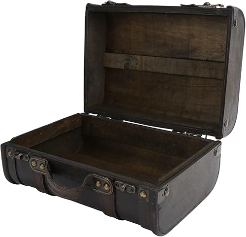 Valise Rétro Coffre de Rangement en Bois Valise de Style Ancien Valise Antique Décoration de Studio Affichage de Fenêtre Accessoires de Photographie Ornement de Valise 24 X 17,3 - Nail Gallerys