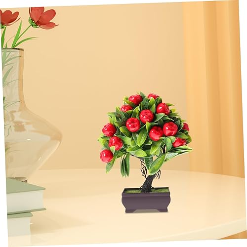 GOOHOCHY décor d'arbre fruitier à la Maison décorations Fleurs Usine Fausse Plante Fruits artificiels Bonsai Artificiel bonsaï de Simulation Faux Arbre fruitier pour l'intérieur Plastique - Nail Gallerys
