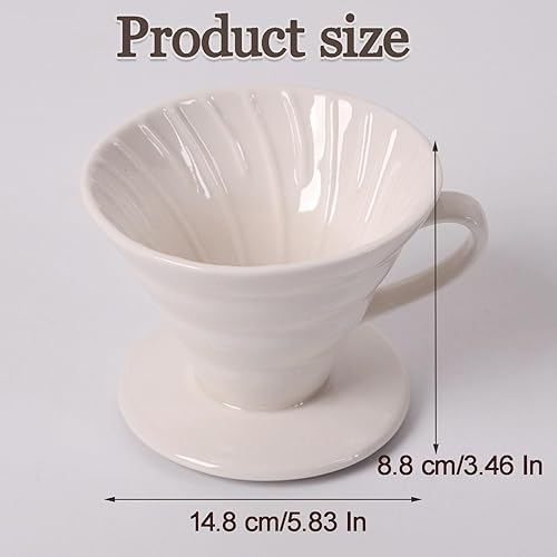 Filtres à Café en Céramique, Filtre à Café en Porcelaine, Filtre à Café Réutilisable, Filtre Cafe, Filtre Café pour 2 à 4 Tasses, Filtre Café Permanent, Filtre a Cafe en Porcelaine Taille 4 - Nail Gallerys