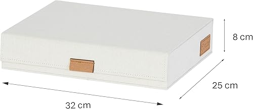 LOVE IT STORE IT - Premium - Boîte de rangement 9 compartiments avec couvercle aimanté, tissu en lin, couvercle à charnière, organisateur pour matériel créatif et accessoires, 32x25x8 cm - Nail Gallerys