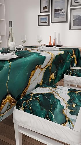 PETTI Artigiani Italiani - Lot de 2 Coussins de chaises de Cuisine, Effet marbre Gris Clair, 40 x 40 cm, Housses de chaises carrées avec élastique pour Salle à Manger en Microfibre, 100% fabriqué en - Nail Gallerys