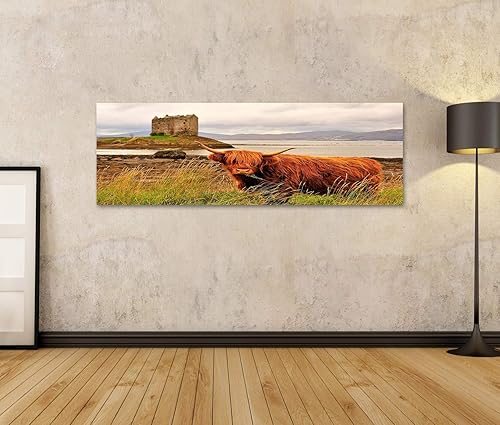 islandburner Tableau sur Toile Vache Highland Loch Linnhe Ecosse Cadre Affiche Poster Murale Tableaux - Nail Gallerys