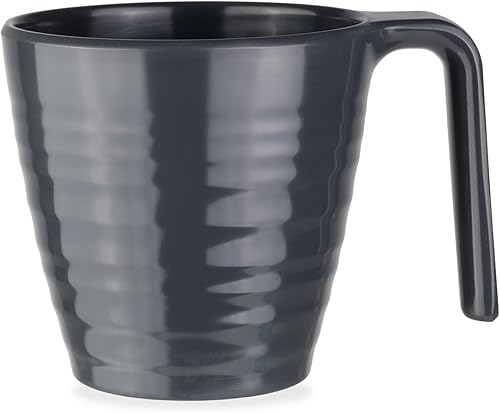 Lot de 4 tasses de camping en mélamine pour 4 personnes I Tasses Stone (convient pour rouge, bleu, gris, curry, vert) - Nail Gallerys