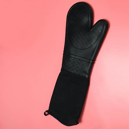 Gathukila Lot de 6 de cuisine extra longs en silicone résistants à la chaleur avec doublure en coton matelassé - Nail Gallerys