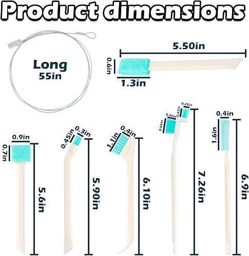 volumoon Brosses Nettoyage, Ensembles Brosse de Nettoyage pour Machine à Glace, Brosse de Nettoyage pour Petits Espaces, Outil de Nettoyage pour Tuile, Salle De Bains, Cuisine Réfrigérateur Domestique - Nail Gallerys