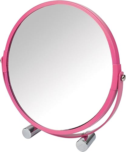 douceur d'intérieur, Miroir à Poser Double Face (Diamètre 17 cm) Vitamine Noir, Métal - Nail Gallerys