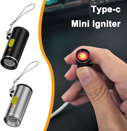 YUYQAQ Briquet électrique de type C, coupe-vent et étanche pour téléphone, branchez le téléphone et soufflez pour fonctionner, pour téléphone avec port USB-C, mini briquet pour voyage en plein air - Nail Gallerys