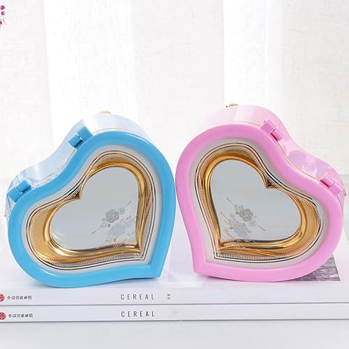 Wdfnexalai Boîte à musique en forme de cœur avec décorations uniques pour la maison - Cadeau merveilleux - Multifonctionnel - En plastique - Ballerine rotative - Rose - Nail Gallerys