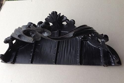 artissimo Console murale baroque - Étagère murale antique - Console miroir - Noir - 38 x 20 x 16 cm - Étagère vintage rétro Repro 3083 - Nail Gallerys