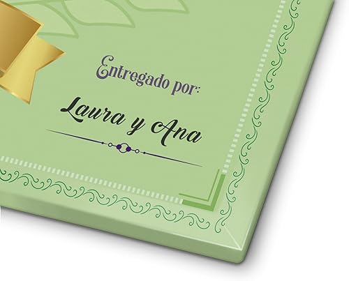 LolaPix Certificats et diplômes personnalisés en verre biseauté 20x25cm. Cadeau unique, original et exclusif. Plusieurs modèles disponibles. HONNEUR - Nail Gallerys