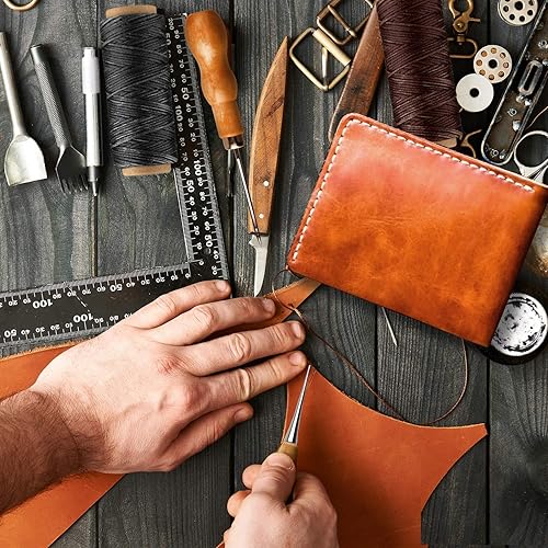 1 kg de morceaux de cuir de différentes nuances de marron, différentes tailles et pièces artisanales, idéal pour tout travail artisanal - Nail Gallerys