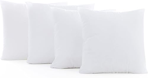 Todocama Lot de 4 Coussins rembourrés en Fibre Creuse siliconée pour canapé et lit Lot de 4 Garnitures de 50 x 50 cm. - Nail Gallerys
