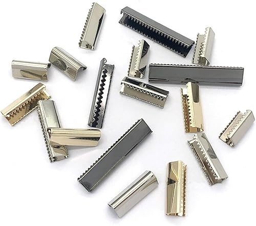 KeuLen Lot de 10 Clips de Fermeture éclair en métal, 10 à 60 mm, for Sangles, Ceintures, Portefeuilles, Cuir, Accessoires de Bricolage(Black,25mm) - Nail Gallerys