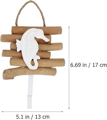 BESPORTBLE 2 Pièces Brancher Crochet Mural Décoratif Organisateur De Support Mural Muraux Crochet Mural Océan Patères Porte-serviettes Muraux En Bois Bord De Mer Rebord Personnalité - Nail Gallerys