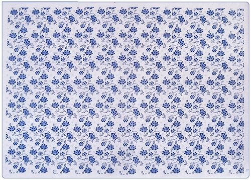 Bleu et blanc poterie céramique argile transfert papier porcelaine motif céramique décalcomanies porcelaine décalcomanie papier toboggan décalque - Nail Gallerys