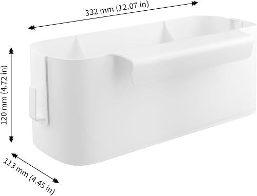 CHUENKUK Lot de 3 organiseurs de lit à suspendre avec crochets, panier de rangement blanc pour la maison, le bureau - Nail Gallerys