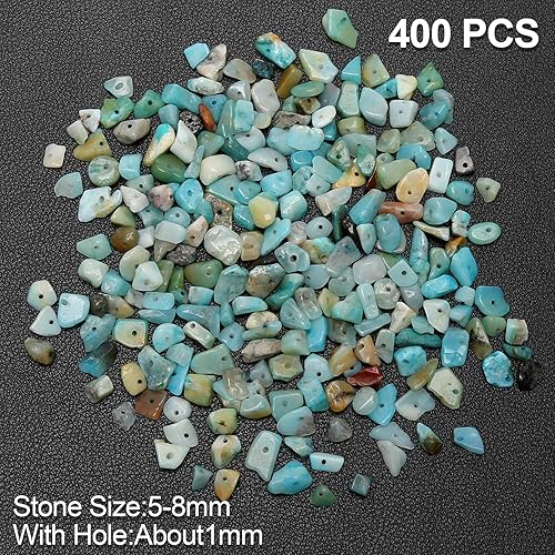 400 Pièces Perles Pierre Naturelle Bleu 5-8mm, Irrégulières Avec Trous Pour Bijoux DIY - Nail Gallerys