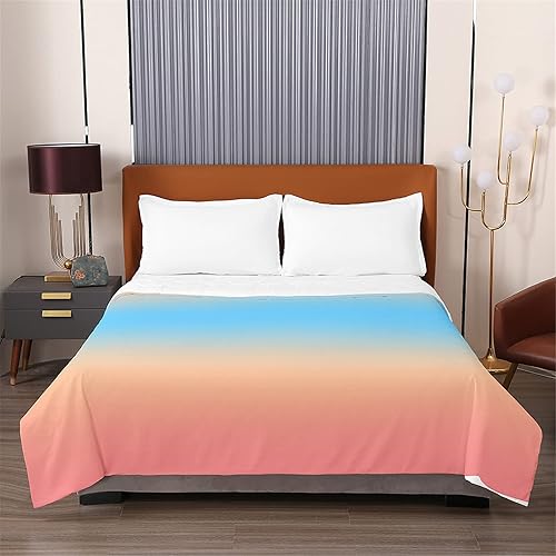 Chickw1 Couvre Lit Matelassé, Couleur Gradient 3D Imprimé Dessus de Lits Hiver Été Couvre-Lits Microfiber Gaufrée Dessus de Lit Couverture de Lit pour Lit 1-2 Personnes (Coloré,180x220cm) - Nail Gallerys