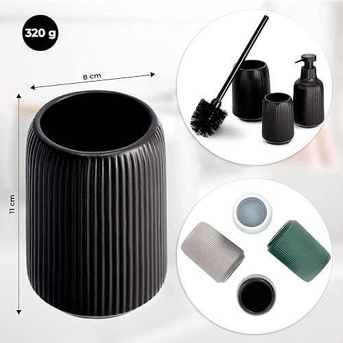 Tasse de Salle de Bain en céramique KADAX, Tasse pour brosses à Dents, Tasse de Brosse à Dents, Tasse de Bain, Tasse de Salle de Bain, Porte Brosse à Dents, Tasse de Brosse à Dents (Blanc) - Nail Gallerys