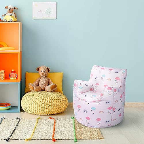 Ready Steady Bed Pouf pour enfant confortable ergonomique doux et sûr Motif arc-en-ciel - Nail Gallerys
