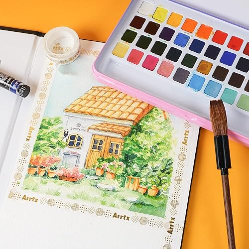 Paul Rubens Papier pour aquarelle 10.82 x 7.79‘’, bloc aquarelle pour peintures, 100% coton, pressé à froid sans acide, 20 feuilles/300g, idéal pour débutants, professionnels, enfants - Nail Gallerys