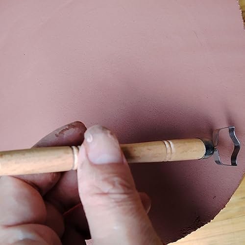 Lot de 5 outils de façonnage en céramique en acier inoxydable avec poignée en bois, outil de sculpture d'argile, outil de poterie - Nail Gallerys