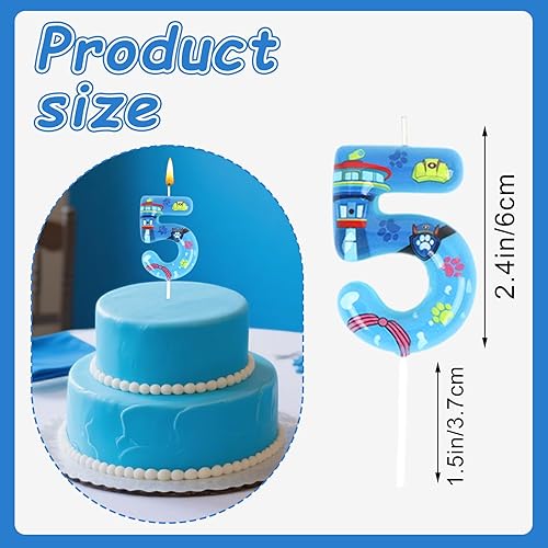 Bougie Pat Dog, Bougies Pat Dog 2 Ans, Bougies à Thème 3D, Decoration Gateau, Deco Gateau, Bougie Chiffre Anniversaire, Fournitures de Fête, Garçons et Filles, Fêtes de Mariage, Baby Shower - Nail Gallerys