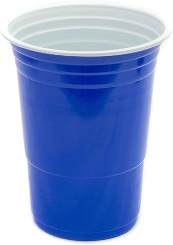 GOODS+GADGETS Gobelets de fête; Gobelets à Boisson réutilisables Gobelets Rouges Gobelets en Plastique de 16 oz Gobelets en Plastique - L'ensemble Comprend 3 balles de ping-Pong (50 pièces, Bleu) - Nail Gallerys