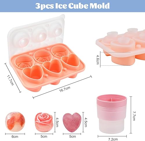 SLTAXAR Bac à Glaçons en Silicone avec Couvercle - Moule à Glaçons Sans BPA - Forme de Fleur - Nail Gallerys