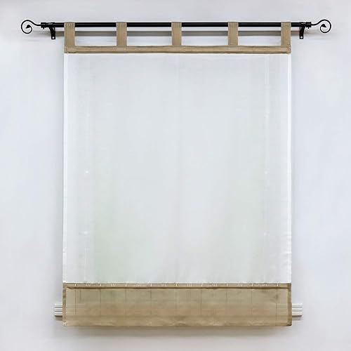 Joyswahl Ulla Store Bateau Semi-Transparent avec Oeillets en V, Polyester, Blanc LxH 80x140cm 1 Pièce - Nail Gallerys