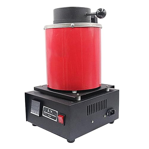 InLoveArts 2KG Gold Digital Machine de fonte 1400W Four de fusion automatique Coulée au four Raffinage pour fondre la ferraille Silver Gold Etain Aluminium Four de coulée de raffinage pour - Nail Gallerys