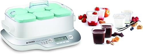 Seb YG6571FR Compacte Yaourtière Multidélices 6 Pots Blanc/Métal - Nail Gallerys