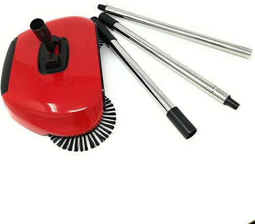 3-en-1 Balais Ménagers, eCommerceTek 360 Rotary Télescopique Main Push Balayeuse Sans Électricité, Automatique Balai Balayeuse à PoussièRe Pour Nettoyage Ménager (Rouge) Original As Seen On TV - Nail Gallerys
