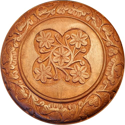 indischerbasar.de Guéridon démontable 25x23cm Tabouret Bois Marqueterie Ensemble 2 pièces Table Console - Nail Gallerys