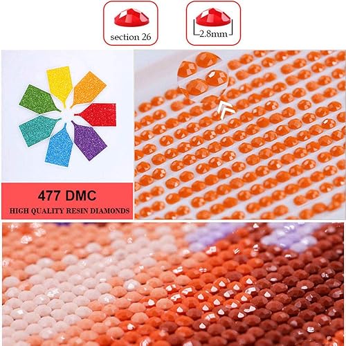 ZHXXFD Diamond Painting Broderie Diamant Kit Complet Stitch Grand Format Voiture Rétro Vintage 55x90 Enfant Adulte Peinture Diamant Strass Full Paysage Animaux Tableau Diamant Kits(A405) - Nail Gallerys