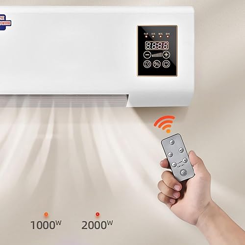 Climatiseur Mural - 2000 W Climatiseurs/systèmes De Chauffage Portables, Climatiseur Intelligent À Double Usage Avec Télécommande, Pour Dortoir, Bureau, Maison, Chambre À Coucher (pas D'air Froid) - Nail Gallerys