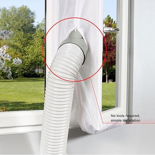 Thonlai Kit de Fenêtre Accessoires de Climatiseurs Portables Universels, Baffleau d'unité AC de 150 Mm, Matériau en PVC, Installation Facile, Mise à Niveau sans Couture, Hauteur de - Nail Gallerys