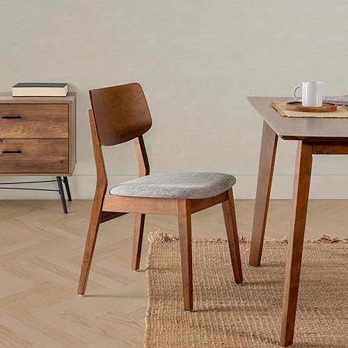 HOMN LIVING Pack de 2 chaises Susi en Noyer, Bois Massif, 49 cm (Largeur) 52 cm (Profondeur) 82 cm (Hauteur) - Nail Gallerys