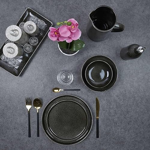 Pichet à Eau 1,5L en Grès Noir Brillant - Nail Gallerys