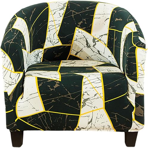 Hearda Housse Fauteuil 1 Place, Séries Géométriques Extensible Housse Fauteuil, Housse Fauteuil Club, Housse Fauteuil Cabriolet, Lavable Housse de Canapé, Protecteur de Tub Chair (Rouge) - Nail Gallerys