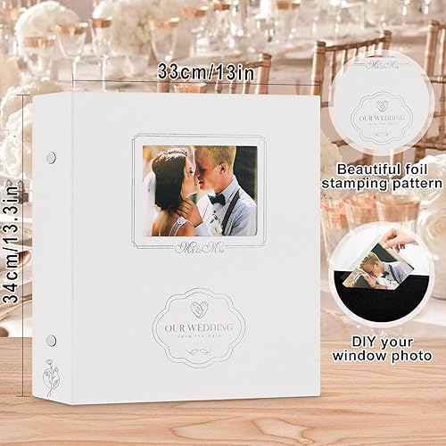Lanpn Album Photo Mariage 10x15cm 600 Poche Photos, Lin Tissu Fenêtre Album Hold 600 Horizontal Vertical Photos Blanc - Nail Gallerys