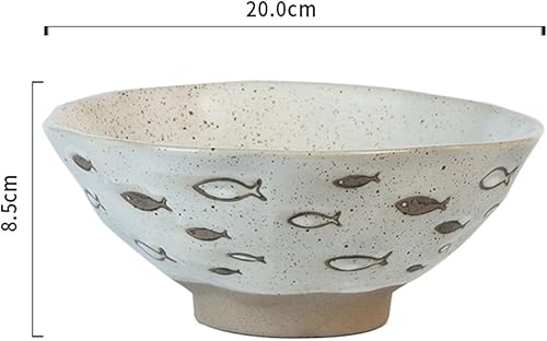 Bol de soupe de nouilles Ramen japonais rétro en céramique incassable, bol multi-usages réutilisable for le camping de fête, passe au lave-vaisselle et au micro-ondes(9 in/22.5cm,1 Pcs) - Nail Gallerys