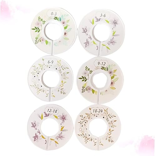 Yardwe Bébé Taille Placard Diviseurs Pépinière Vêtements Cintre Taille Diviseur en Plastique Ronde Diviseurs Placard Organisateur pour La Maison Salon 6 Pièces - Nail Gallerys