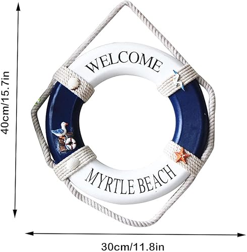 Décoration Décor Nautique, Décoration Maritime, Bouée De Sauvetage Décor, avec Corde en Coton, pour Décorer Les Maisons, Les Bars, Les Cafés, Les Restaurants De Plage (Bleu Et Blanc) - Nail Gallerys