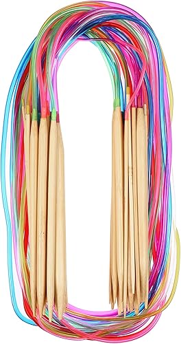 Healifty Lot de 18 paires d'aiguilles à tricoter circulaires 100 cm - Nail Gallerys